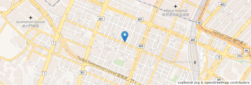 Mapa de ubicacion de 久留米ラーメン en 日本, 東京都, 港区.