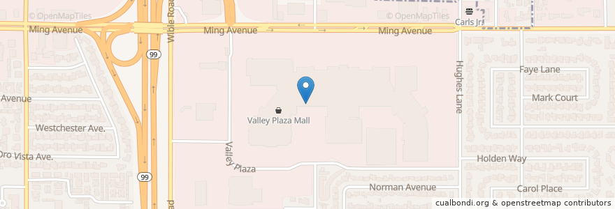 Mapa de ubicacion de Subway en United States, California, Kern County, Bakersfield.