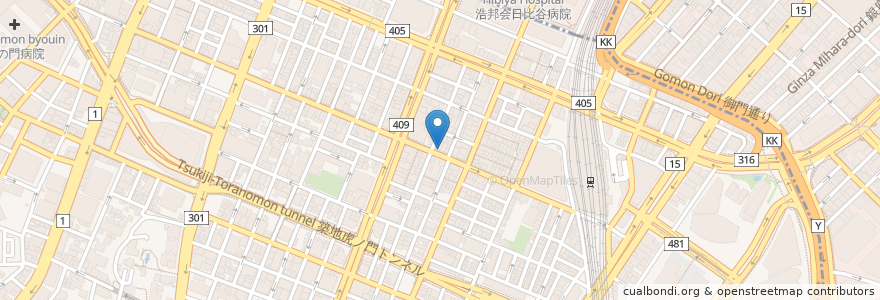 Mapa de ubicacion de MODERN TIMES en 일본, 도쿄도, 미나토.