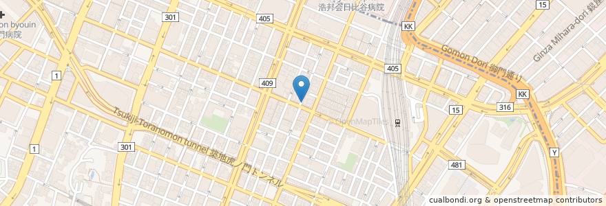 Mapa de ubicacion de 塚田農場 en اليابان, 東京都, 港区.