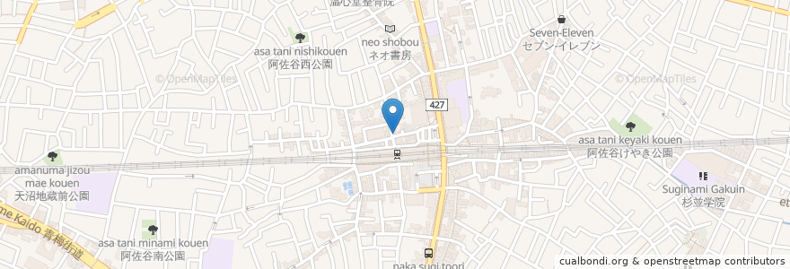 Mapa de ubicacion de あずさ en Jepun, 東京都, 杉並区.