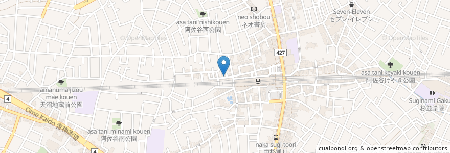 Mapa de ubicacion de tommy cafe en Japón, Tokio, Suginami.