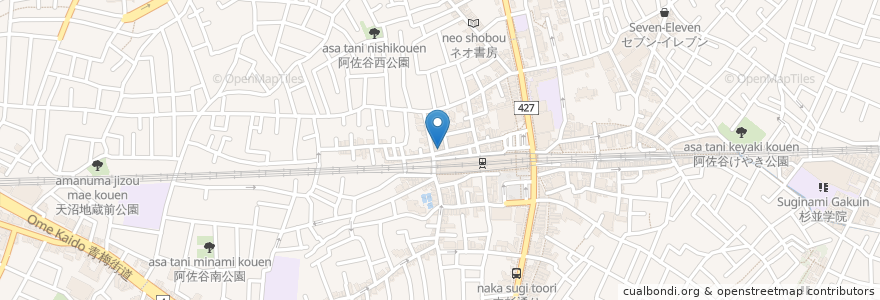 Mapa de ubicacion de 風太くん en Japonya, 東京都, 杉並区.