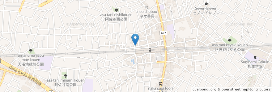 Mapa de ubicacion de バル 和 en Jepun, 東京都, 杉並区.