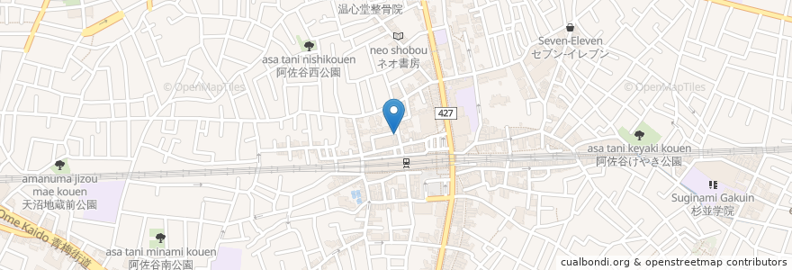 Mapa de ubicacion de なごみや en Japonya, 東京都, 杉並区.