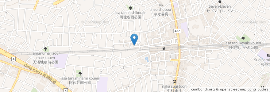 Mapa de ubicacion de 黒猫茶房 en Japão, Tóquio, 杉並区.
