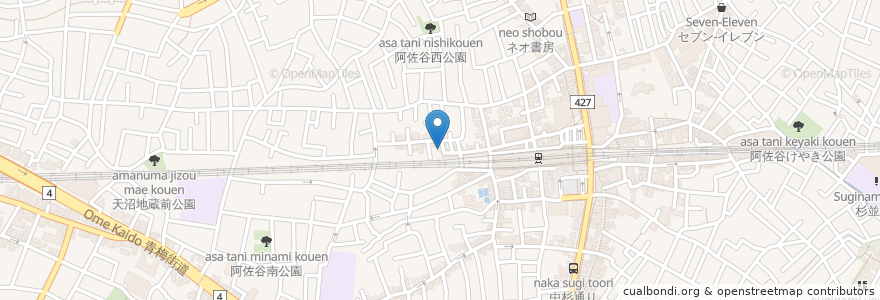 Mapa de ubicacion de サブロクダイナー en 일본, 도쿄도, 杉並区.