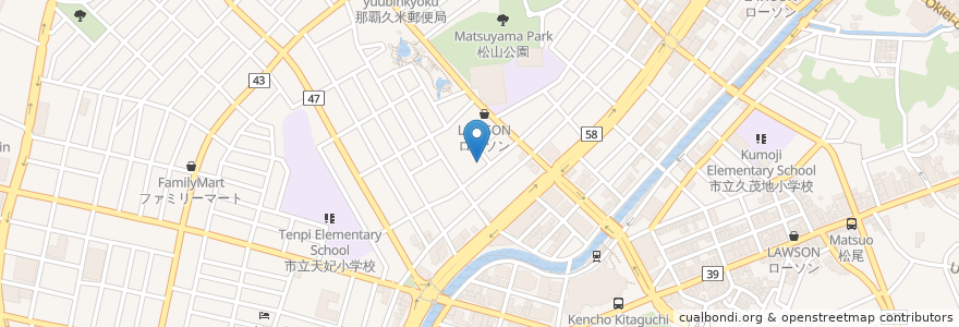 Mapa de ubicacion de マツモトキヨシ en Japan, 沖縄県, 那覇市.
