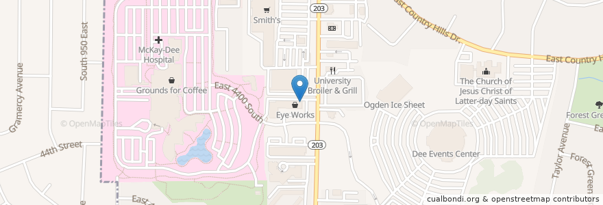 Mapa de ubicacion de Einstein Bagels en Vereinigte Staaten Von Amerika, Utah, Weber County, Ogden.