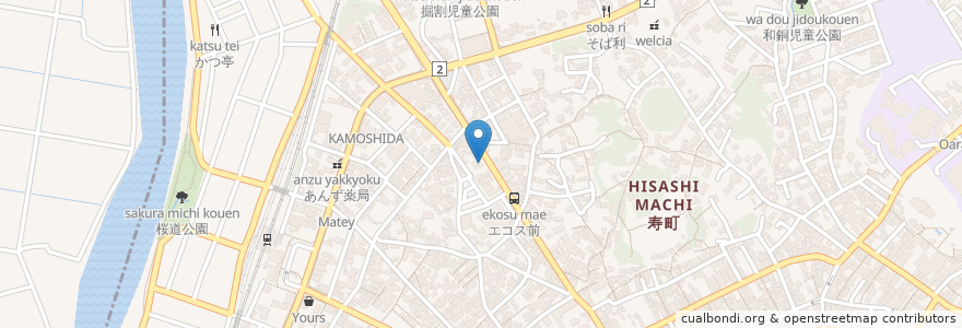 Mapa de ubicacion de オハラ薬局 en Jepun, 茨城県, 東茨城郡, 大洗町.