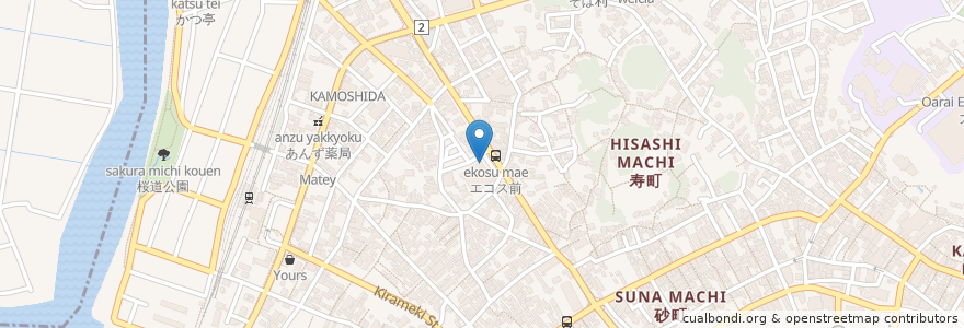 Mapa de ubicacion de 証明写真 en Jepun, 茨城県, 東茨城郡, 大洗町.