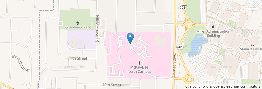 Mapa de ubicacion de Stuart Rehab en United States, Utah, Weber County, Ogden.