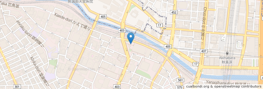 Mapa de ubicacion de 石庫門 en Japan, Tokio, 千代田区.