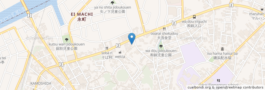 Mapa de ubicacion de グループホーム　温泉大洗 en Jepun, 茨城県, 東茨城郡, 大洗町.