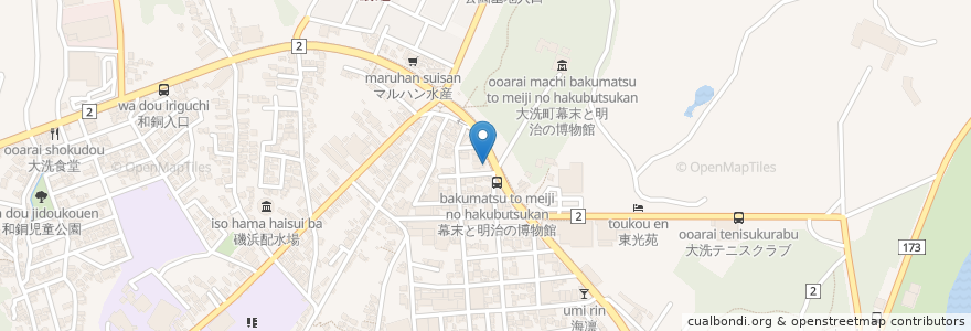 Mapa de ubicacion de 活きうなぎの店　松のぶ en Giappone, Prefettura Di Ibaraki, 東茨城郡, 大洗町.