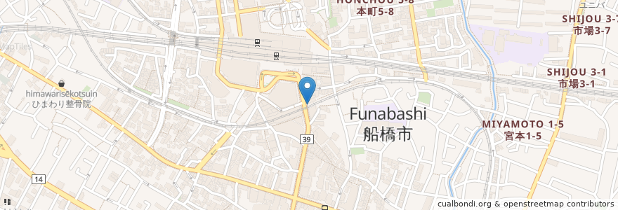 Mapa de ubicacion de ガスト en 日本, 千葉県, 船橋市.