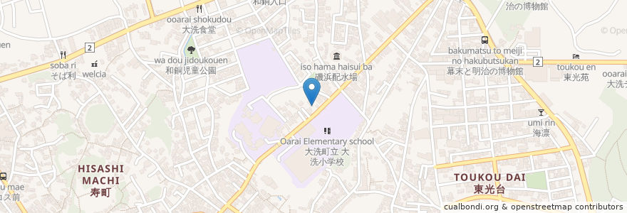 Mapa de ubicacion de 田中歯科医院 en Japan, Ibaraki Prefecture, Higashiibaraki County, Oarai.