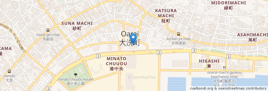 Mapa de ubicacion de 大洗文化センター en Japão, 茨城県, 東茨城郡, 大洗町.