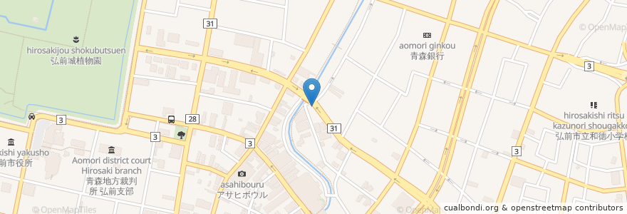 Mapa de ubicacion de 洋菓子工房 ル・ショコラ en اليابان, محافظة آوموري, 弘前市.