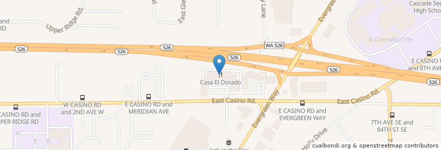 Mapa de ubicacion de Casa El Dorado en 美利坚合众国/美利堅合眾國, 华盛顿州 / 華盛頓州, Snohomish County, Everett.