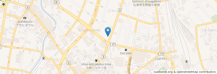 Mapa de ubicacion de フランス料理 シェ・モア en Jepun, 青森県, 弘前市.