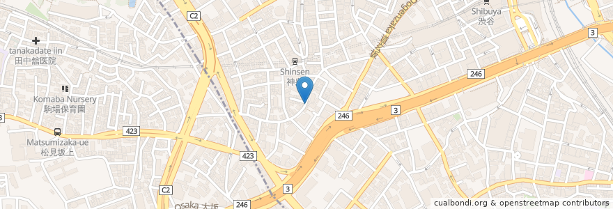 Mapa de ubicacion de potura potura en ژاپن, 東京都, 渋谷区.