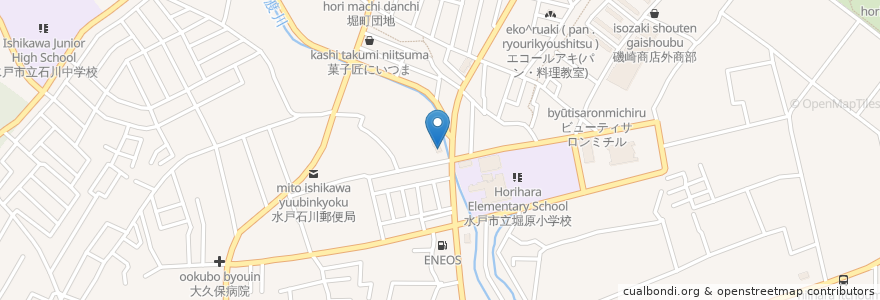Mapa de ubicacion de 一丁食いっ喜利石川町店 en Japon, Préfecture D'Ibaraki, 水戸市.