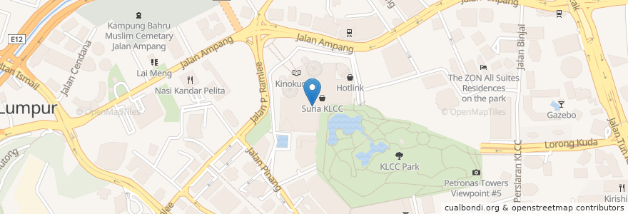 Mapa de ubicacion de Madam Kwan's en 말레이시아, 슬랑오르, 쿠알라룸푸르.