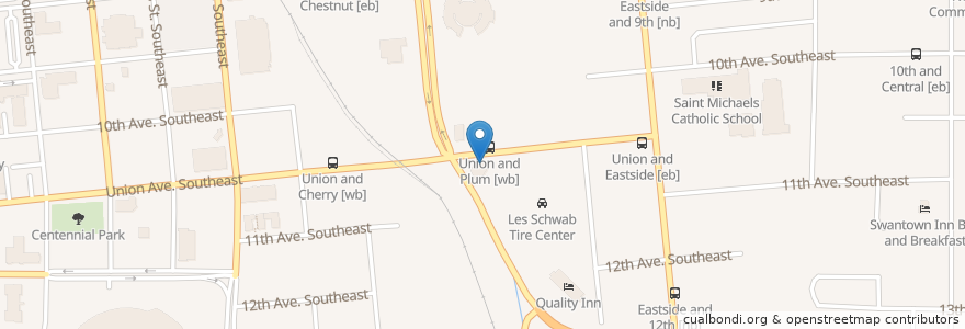 Mapa de ubicacion de Subway en Amerika Birleşik Devletleri, Vaşington, Thurston County, Olympia.