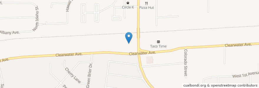 Mapa de ubicacion de Chico's Tacos en Verenigde Staten, Washington, Benton County, Tri-Cities, Kennewick.