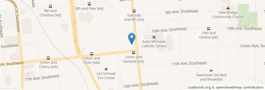 Mapa de ubicacion de Evergreen Direct Credit Union en ایالات متحده آمریکا, واشنگتن, Thurston County, Olympia.