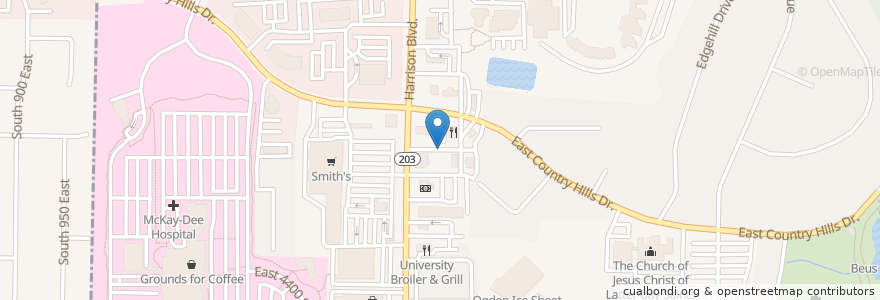 Mapa de ubicacion de CVS Pharmacy en Amerika Syarikat, Utah, Weber County, Ogden.