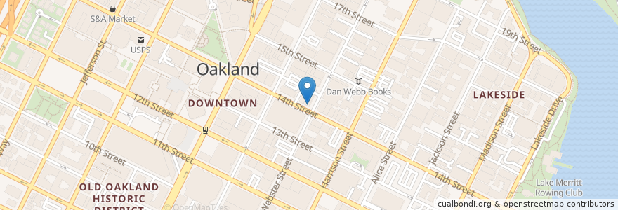 Mapa de ubicacion de Tugi's Mongolian en United States, California, Alameda County, Oakland.