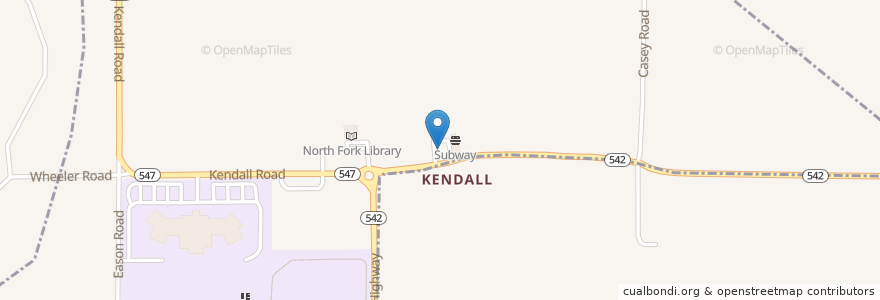 Mapa de ubicacion de Texaco en 미국, 워싱턴, Whatcom County, Kendall.