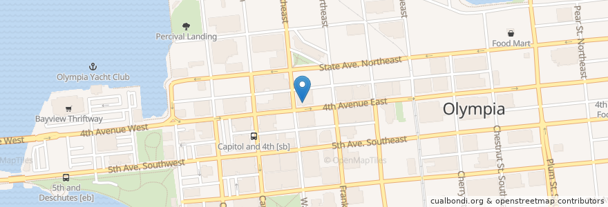 Mapa de ubicacion de State Theater en Amerika Birleşik Devletleri, Vaşington, Thurston County, Olympia.