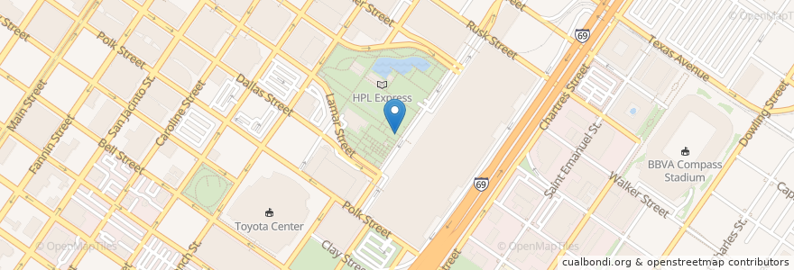 Mapa de ubicacion de Wachovia Securities Seating Area en Verenigde Staten, Texas, Houston, Harris County.