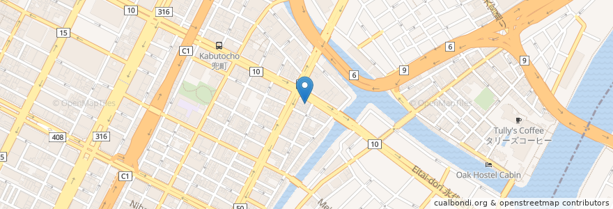 Mapa de ubicacion de Komoro Soba en Japón, Tokio, Chuo.