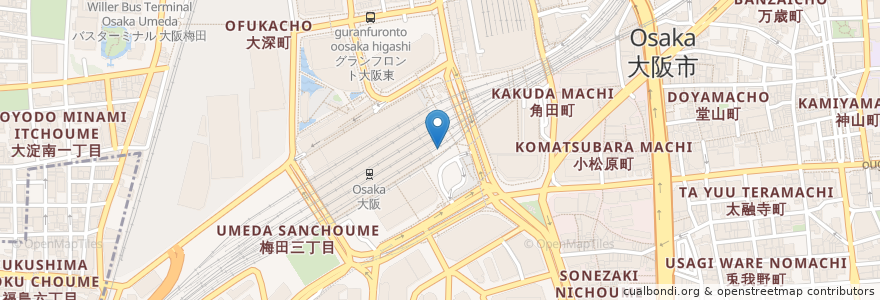 Mapa de ubicacion de PABLO en Japão, 大阪府, 大阪市, 北区.