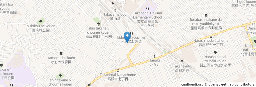 Mapa de ubicacion de クラーチ・メディーナ船橋 en Japón, Prefectura De Chiba, Funabashi.