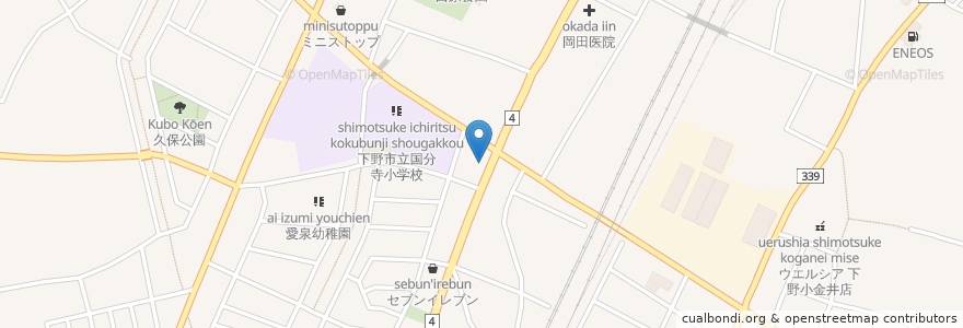 Mapa de ubicacion de 鈴木薬局 en Japão, 栃木県, 下野市.