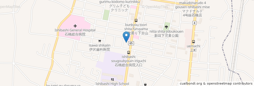 Mapa de ubicacion de 田舎うどん力 en 일본, 도치기현, 下野市.