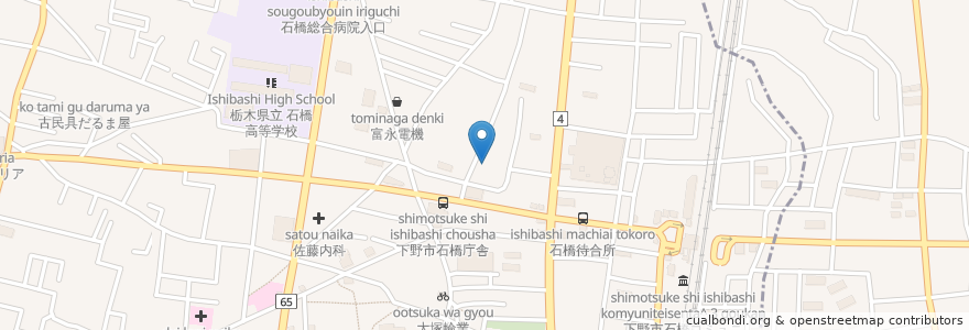 Mapa de ubicacion de 下野市石橋上町コミュニティセンター en 일본, 도치기현, 下野市.