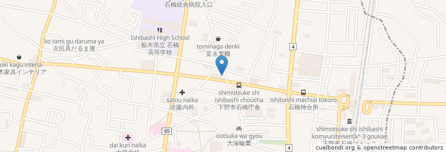 Mapa de ubicacion de さかえ薬局 en 日本, 栃木県, 下野市.