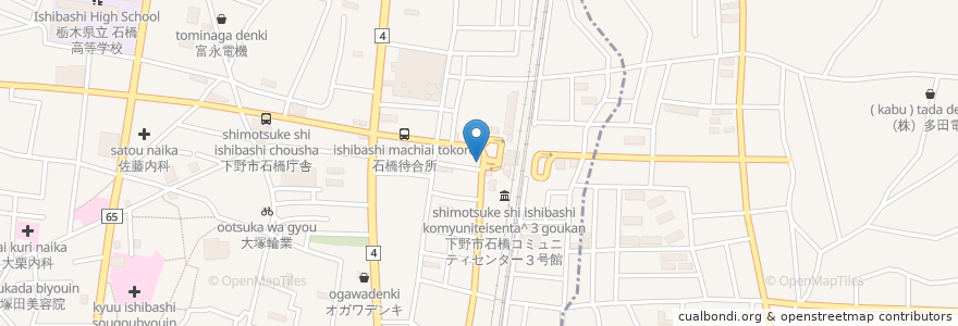 Mapa de ubicacion de レストハウスたんぽぽ en 일본, 도치기현, 下野市.