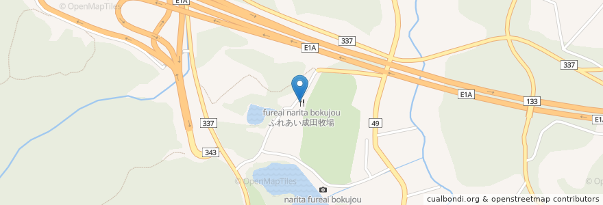Mapa de ubicacion de ふれあい成田牧場 en Япония, Сига, 甲賀市.