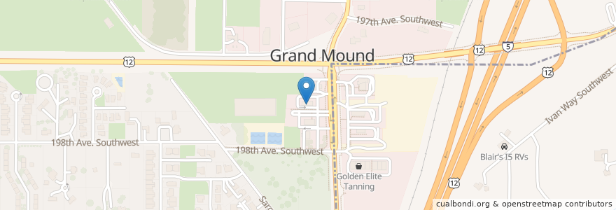 Mapa de ubicacion de Jack in the Box en Vereinigte Staaten Von Amerika, Washington, Thurston County, Grand Mound.