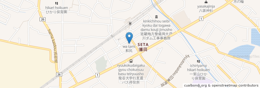 Mapa de ubicacion de 鳥貴族 en Japão, 滋賀県, 大津市.
