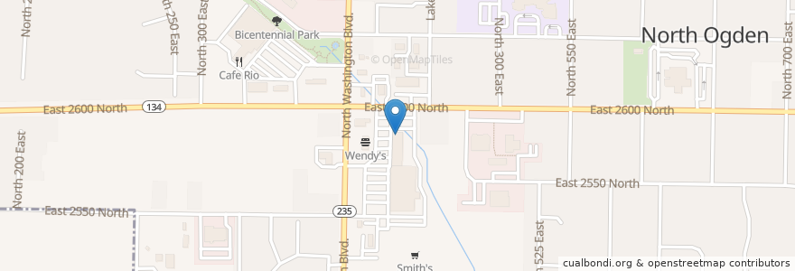 Mapa de ubicacion de FiiZ Drinks en الولايات المتّحدة الأمريكيّة, يوتا, Weber County, North Ogden.