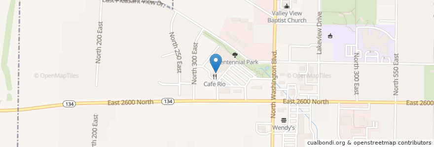 Mapa de ubicacion de Papa Murphy's en Estados Unidos Da América, Utah, Weber County, North Ogden.