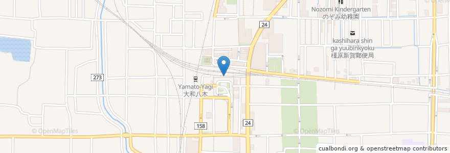 Mapa de ubicacion de 橿原市レンタサイクル 古都りん en Japón, Prefectura De Nara, 橿原市.